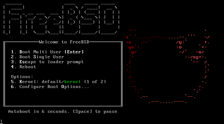 Booting into FreeBSD