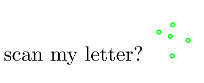 The EURion constallation on a letter